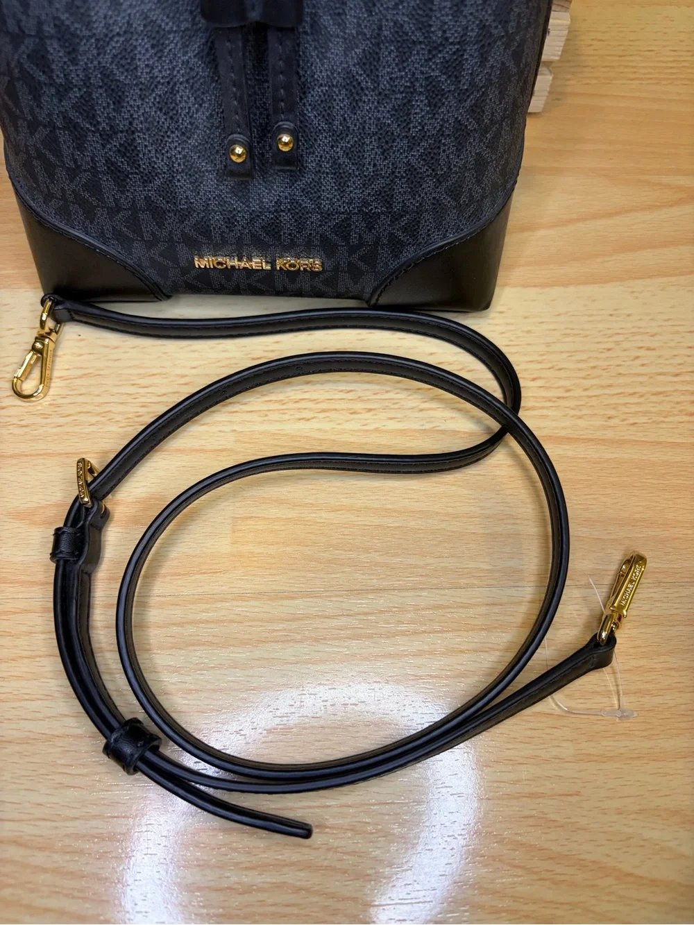 Michael Kors Black Mercer Small Bucket Crossbody Bag